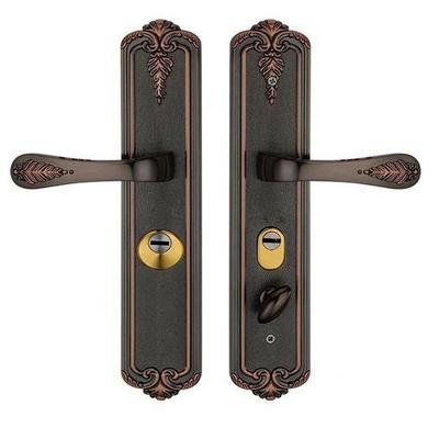 执手门锁防盗门拉手红古金铜黑色合门把手锁具锌l房门锁doorh8816