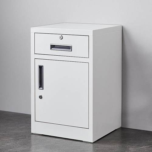 桌下柜件柜资料文002柜收纳柜铁矮柜储物柜码单门床皮头柜密锁款