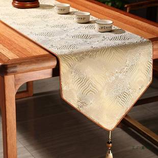 饰茶桌布餐布桌电视奢柜垫 轻高端茶几F9798MTT装 桌旗中布式 新中式