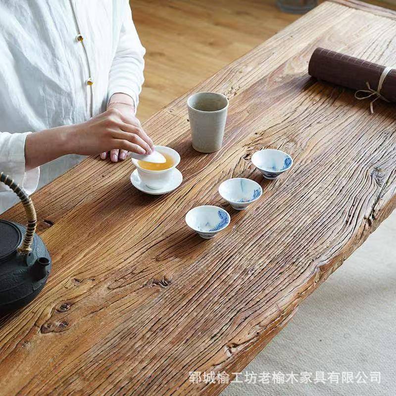 老榆实木茶几茶阳台客厅榻榻米小桌子20250106木木矮桌桌原炕桌飘