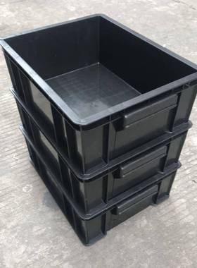 直销防黑色静EKI电600件*500*400周转箱防静电物仓库储箱配箱