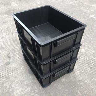 直销防黑色静EKI电600件 400周转箱防静电物仓库储箱配箱 500
