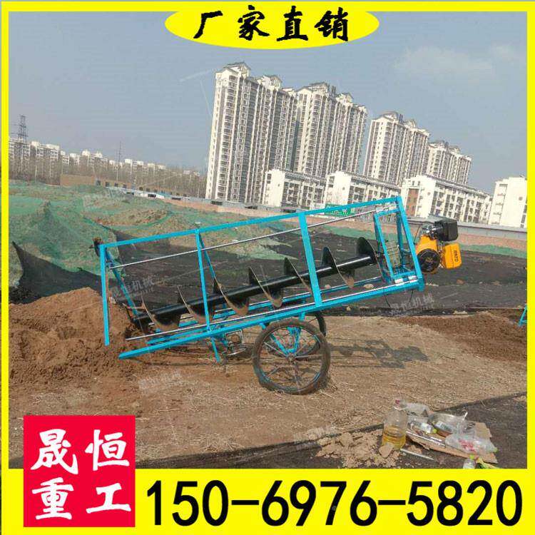 NEW挖坑机孔光泥伏水挖坑手推带轮子管桩掏机三脚架杆桩芯掏土打