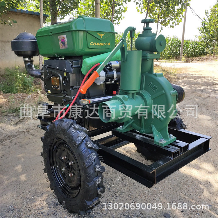 电机带动喷灌水泵 拖拉机输出轴连接水泵 小型抽水泵 多级泵图片