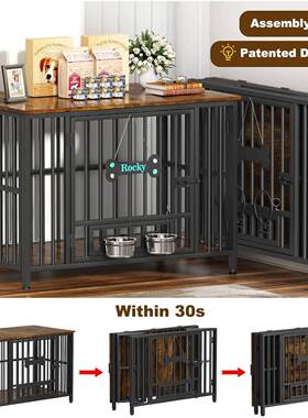 狗笼中大型子加粗ONF加固可折叠需大犬空间狗笼大狗犬家用无组装