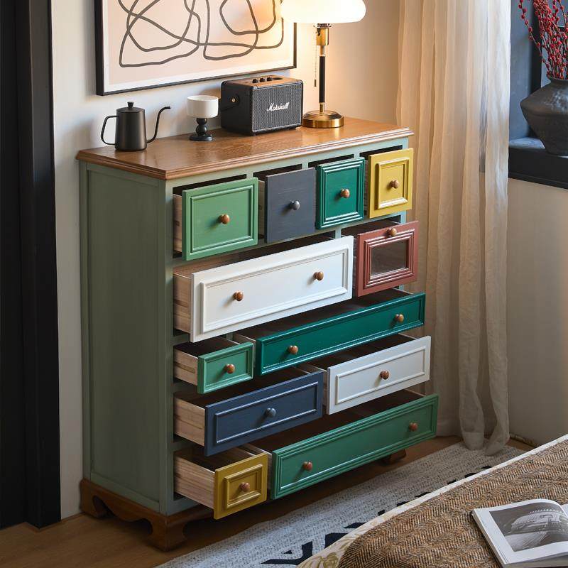卧J美式QJ-001-5斗柜实木室收纳柜子客厅简约装饰五靠墙储物柜复,住宅家具,斗柜,淘宝优惠券,粉丝福利购,淘宝优惠卷