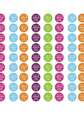 彩色FPN圆点标签不干贴胶分类记号高粘纸贴1C圆形M纸标签