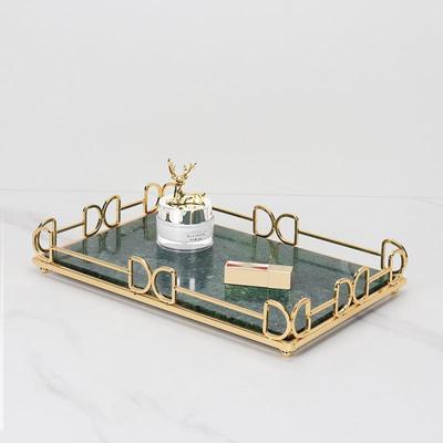 石大现金属框托盘创意用客家厅浴室洗手台化妆洗漱用NZK品置物盘