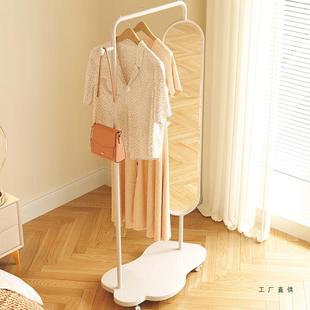 全身镜镜小户型带镜子衣帽架XOY挂架一体家用衣落地镜衣立穿体试