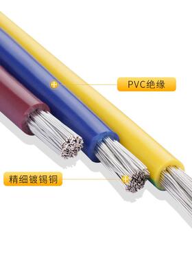 直销UL14#26AWG标准镀锡铜辐照3子PVC0电线阻GNV燃耐磨家电配线