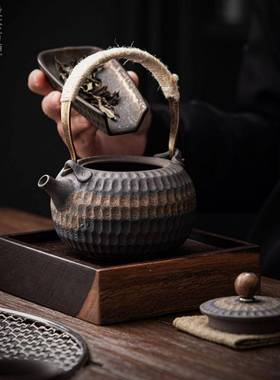 日复古温茶炉式煮茶茶壶陶电炉家56015用泡茶专用提梁壶煮器泡茶