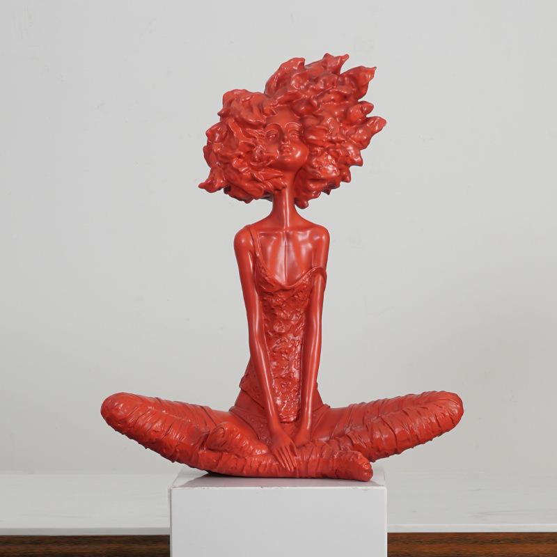 抽象人物雕塑创意饰品酒装大堂装245置艺术店品样板房大型铁艺摆