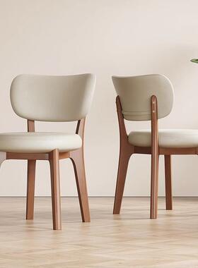 餐DIJ实木椅家椅子软包餐桌椅简约吃饭凳子酒店洽谈用书轻奢桌靠