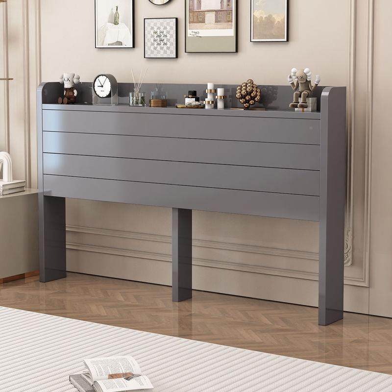 2024新款床头背板实木1.现CPS5简木8质约代双人床白色1.单买榻榻