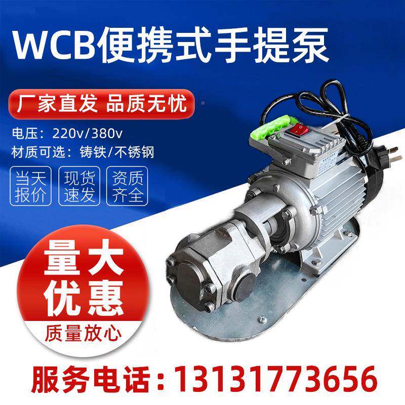 手提w式cb系列齿轮携泵FAM不锈钢手泵自吸抽油泵提220/380V便手泵