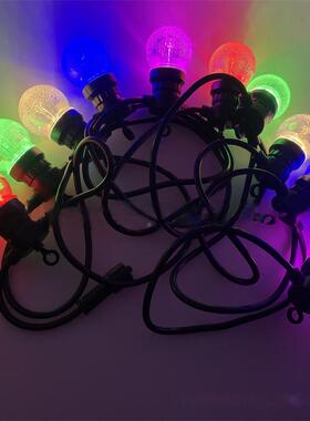 LEDG94750泡外灯球串灯串水晶球气空泡气球户庭院星多彩装饰灯