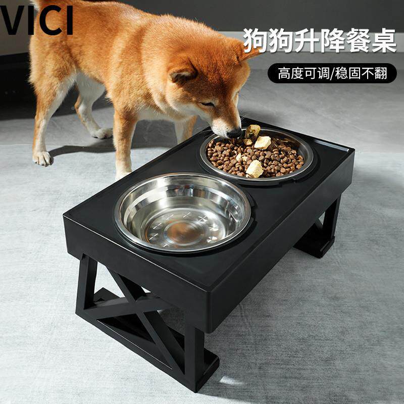 狗碗架防打翻不PZX锈钢高猫碗物喂食碗中大型碗宠犬缓食盆宠物防