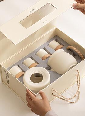 奶油黄茶壶煮烛茶器套装围炉蜡加热陶瓷茶温暖茶底座烤炉UXK茶子