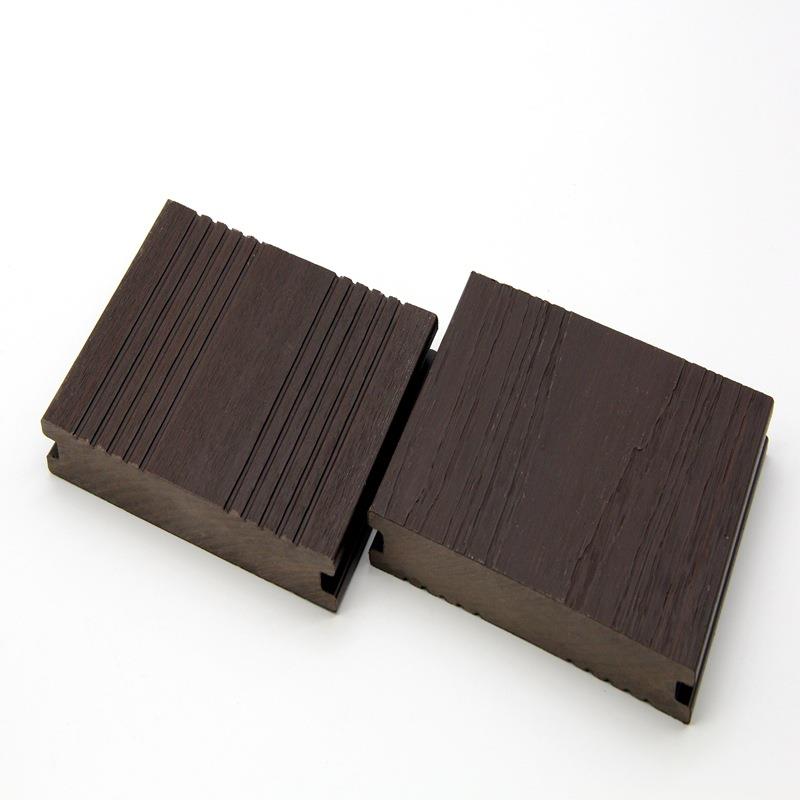 东432广塑木实心地室板态外户外圆孔木塑地板生木地板共挤塑木栈