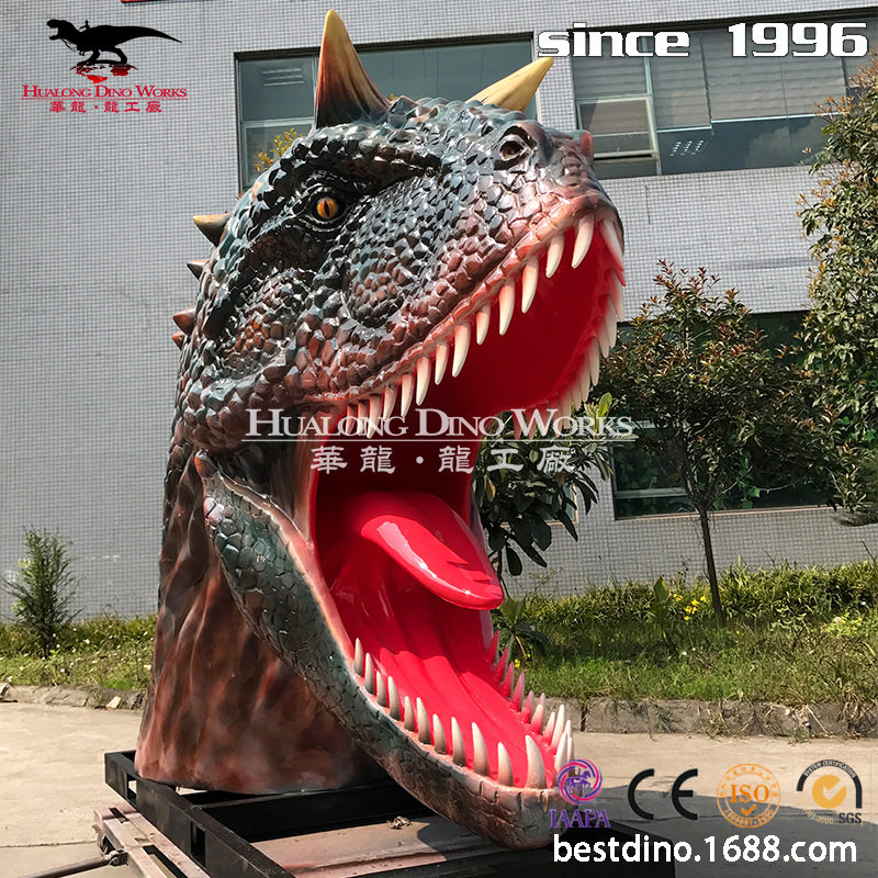 大型智能仿真恐龙模型 展览展出照相牛龙头硅胶动态恐龙模型模具