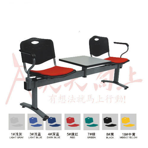 实用茶桌椅座谈联排椅带茶几桌会客椅休闲等候椅加扶手软座可定制