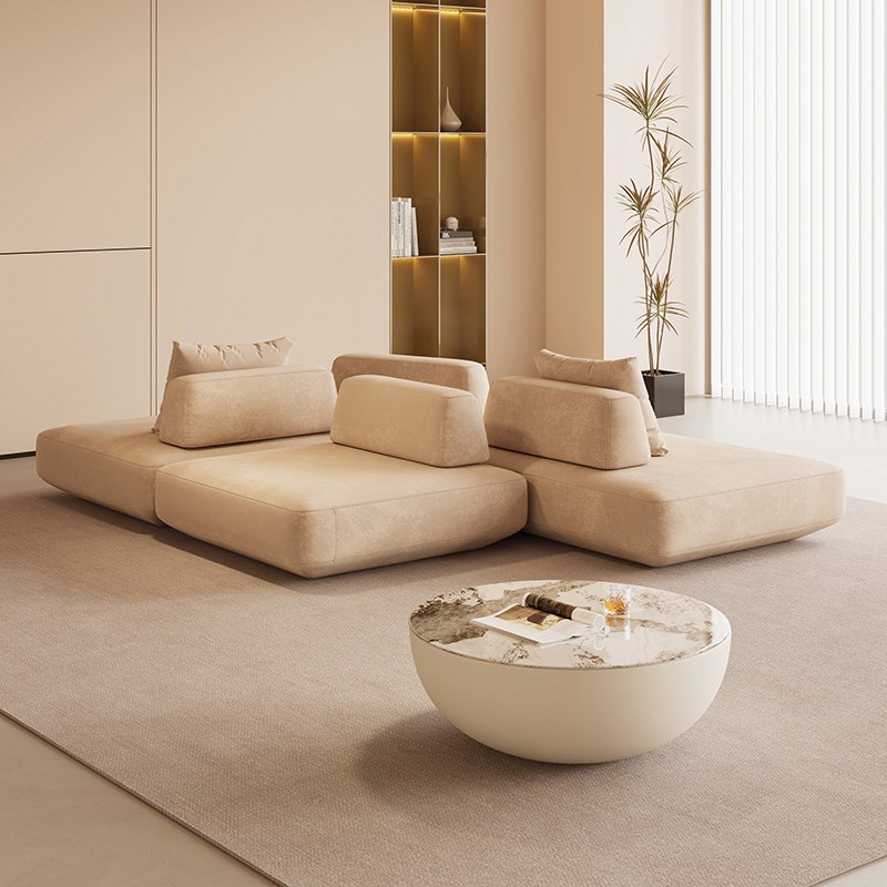 模块沙发自由背靠背面横厅客厅Boc方块无扶手布艺靠山沙发