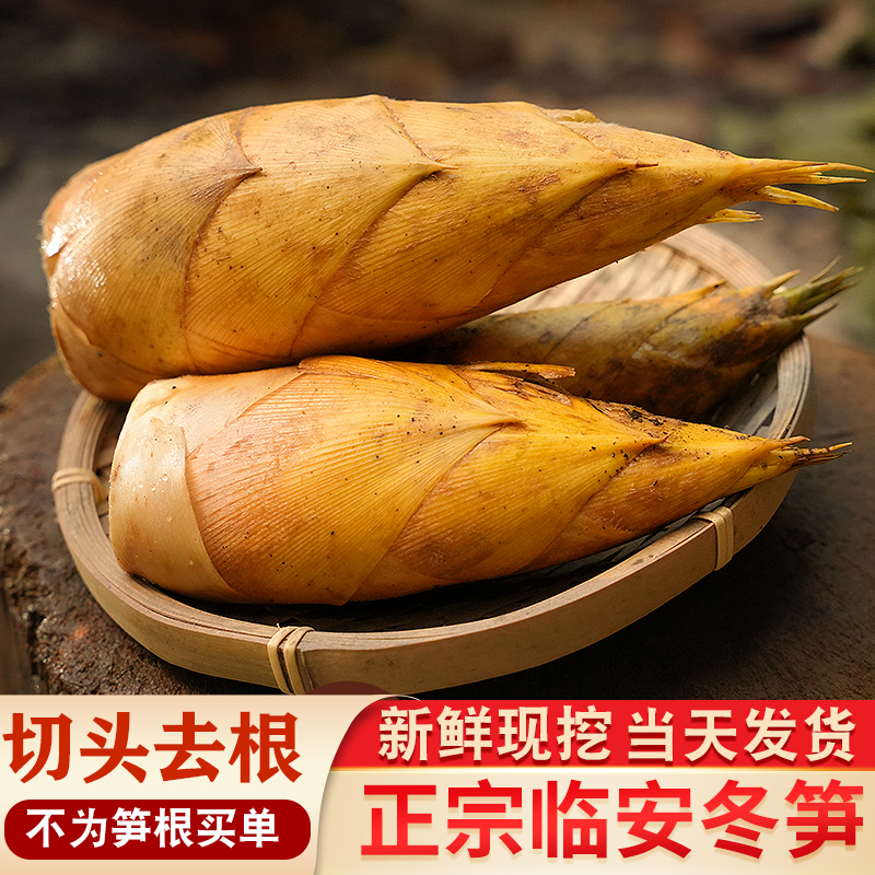 【顺丰现货】新鲜冬笋浙江临安竹笋天目山黄泥拱两头尖蔬菜3斤5斤