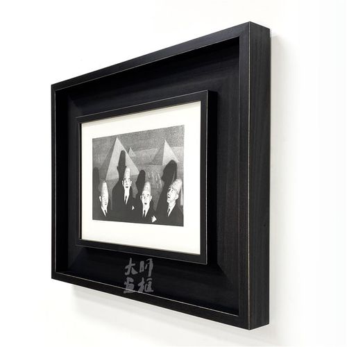 定制黑色画框相框简约大气全实木油画框外框装裱水彩版画挂墙丝巾