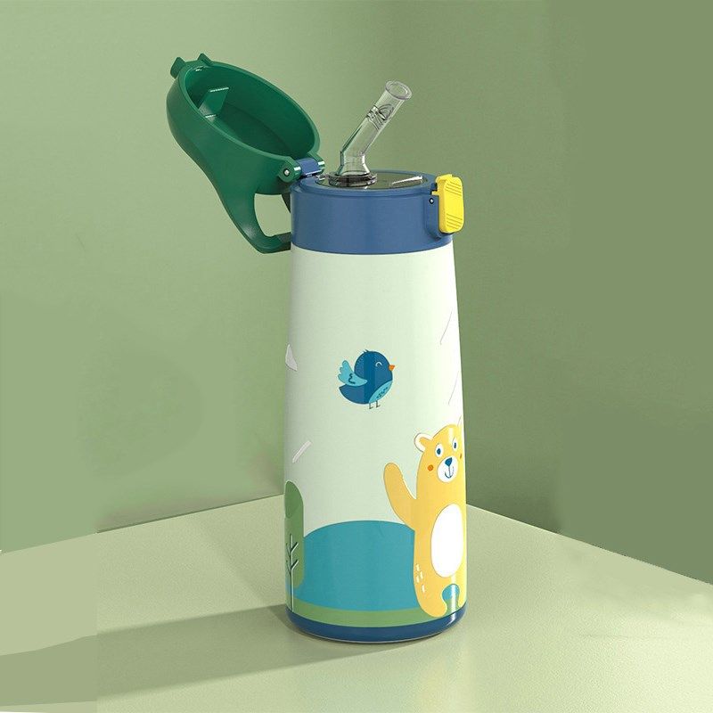 保温牛奶杯儿童带刻度水杯小学生便携酸奶喝奶吸管杯上学专用杯子