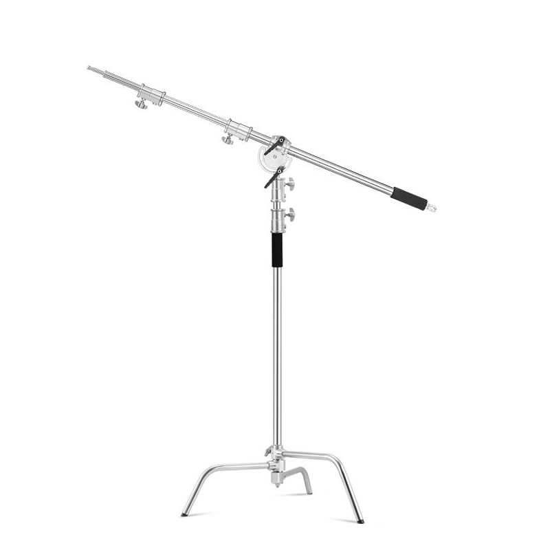 印迹安康鱼魔术腿C型灯架 加粗横杆 顶灯架不锈钢横杆横臂斜臂支