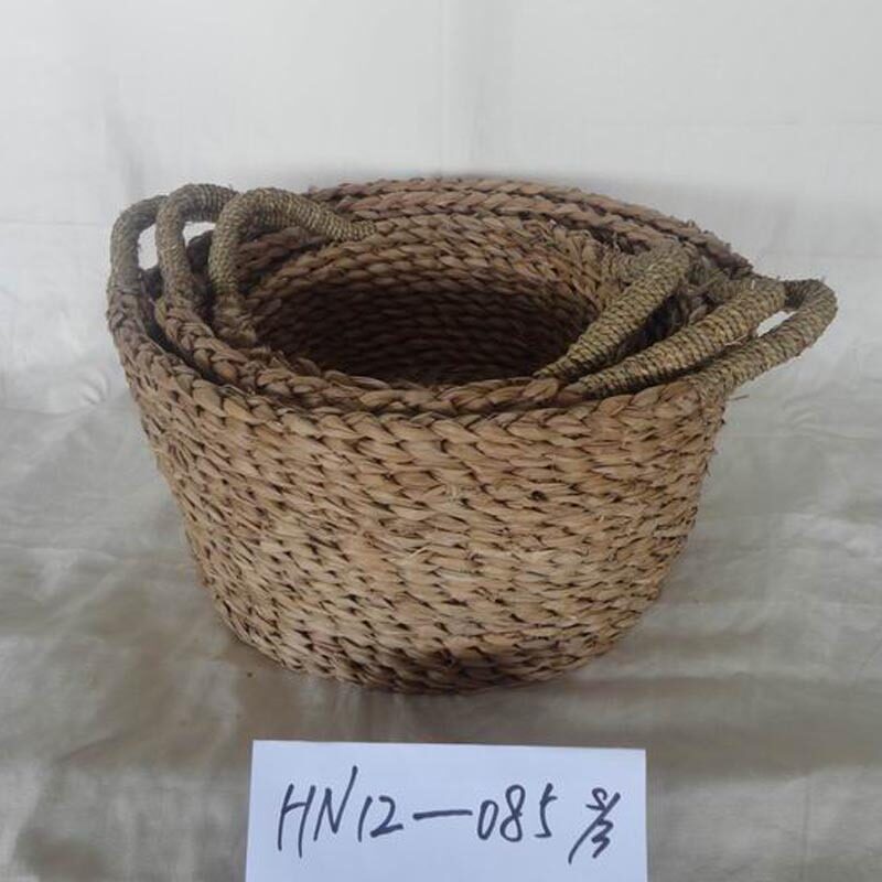草编花盆植物篮子编织海草蒲草收纳储物篮置物篮家居盆栽花器