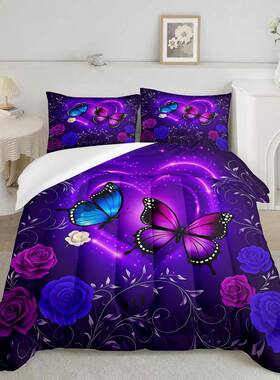 支TE持MU/JI磨毛数码蝴印TKM花蝶透气T亲肤家纺被子枕套枕套