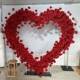 仿真红布红心形拱门玫瑰拱底门婚XM002庆背景网打卡色背景