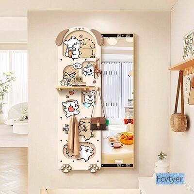 熙博收纳置架XB100580衣帽架线条客厅全穿身镜衣洞镜小狗物玄关洞