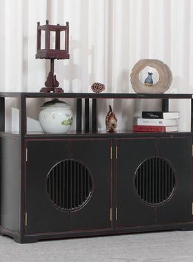 式古简约边柜隔餐断装饰柜家用52125客厅复卧室家中具实木高档现