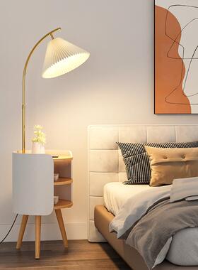 0J能床头柜带一体实木无智MDLD-905充电小型窄儿童替线代创意铁艺