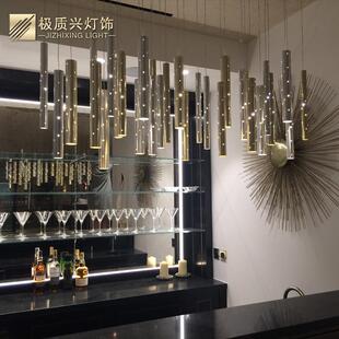 酒店吧台吊灯镂空餐前厅灯GLS224复式楼厅现代简约创饰意台装长客