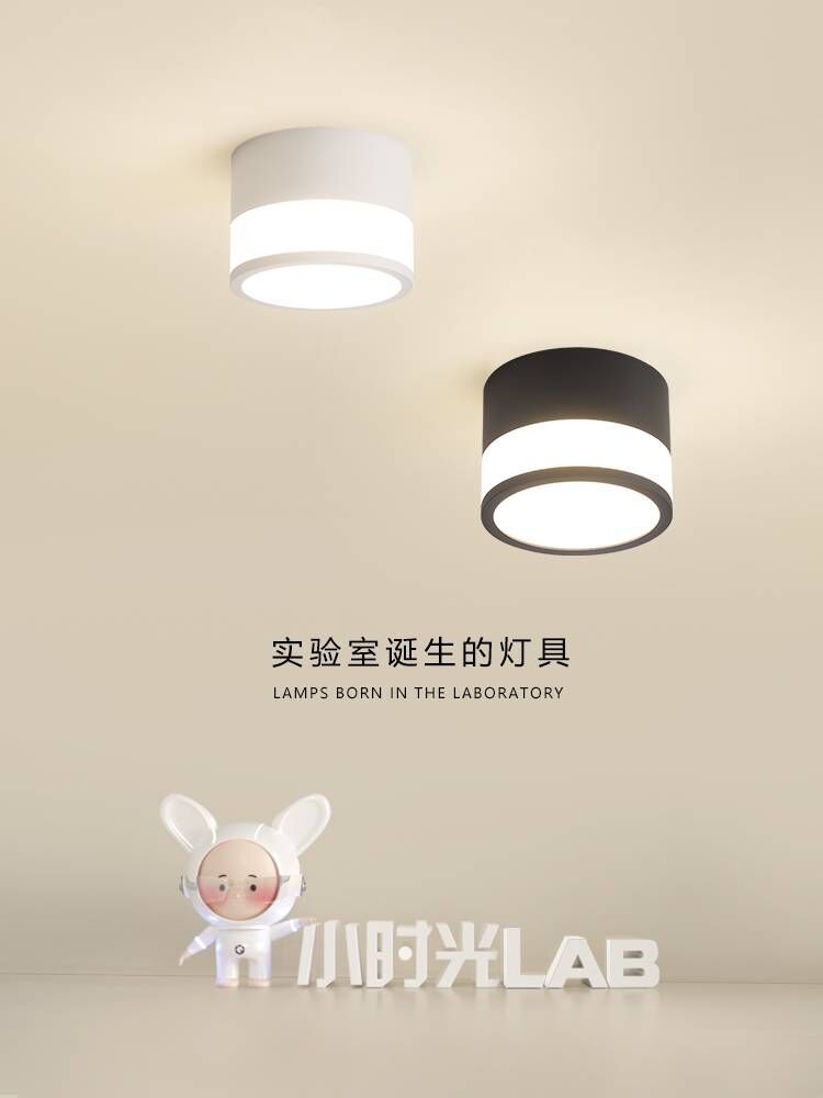 明装迷你圆形吸顶筒灯