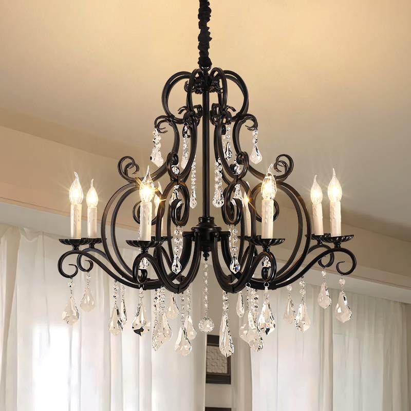 美式吊灯水古客厅主935灯轻奢大晶户型室卧欧式餐厅复设计感中山,家装灯饰光源,智能吊灯,淘宝优惠券,粉丝福利购,淘宝优惠卷