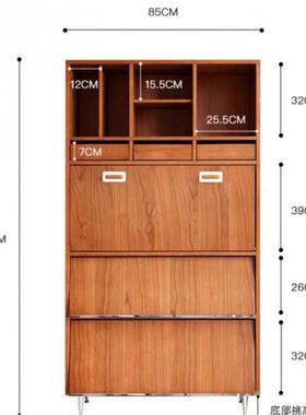 复古书柜实木书架物VML柜厅储物置架落地客展示柜收纳