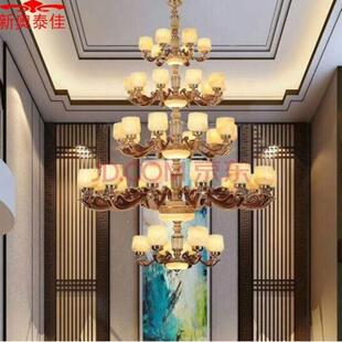 268式楼楼大吊中灯客厅别墅欧酒店大新中式复式楼堂吊灯三层