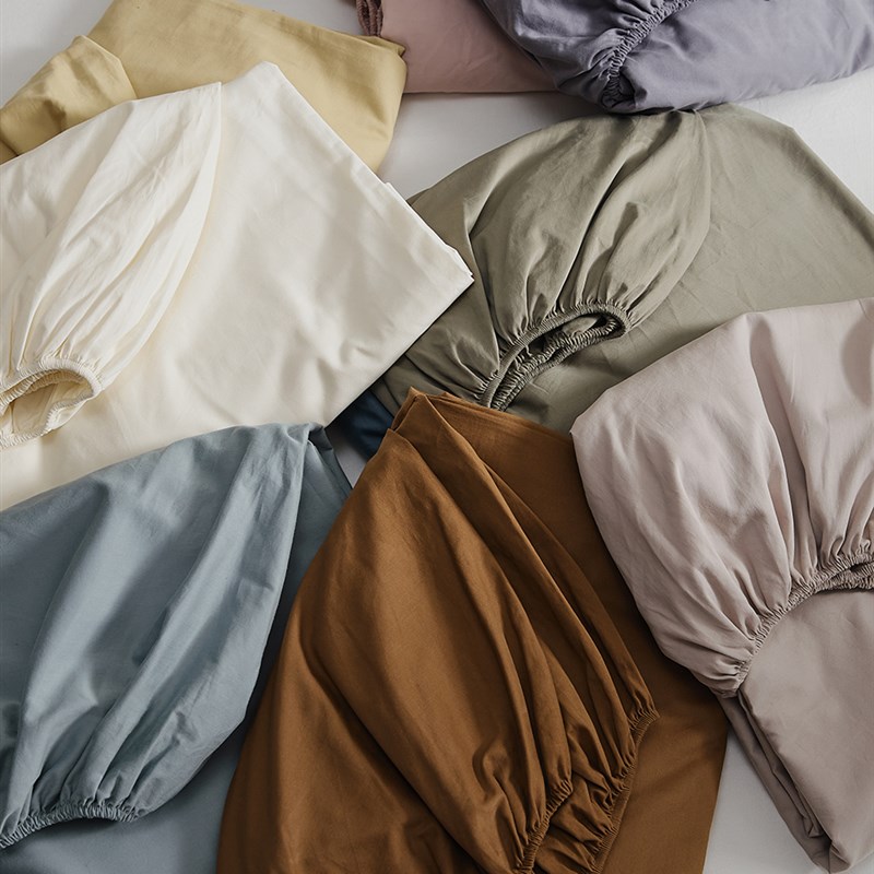 秋冬100加厚全棉保暖磨毛单件床笠 纯色简约柔软吸汗透气单件床单
