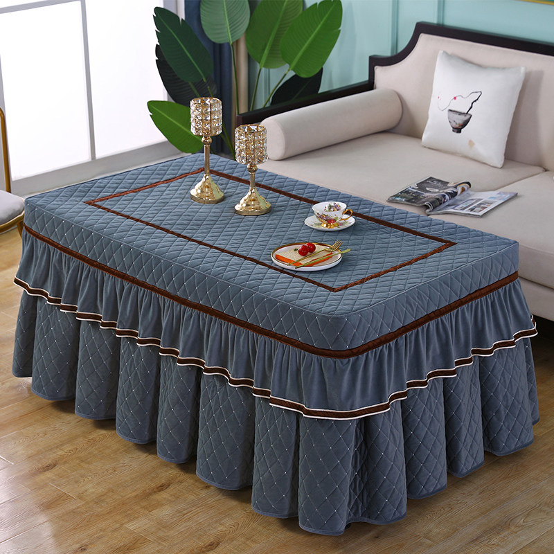 新款加厚烤火桌子罩套长方形加绒壁纸家用烤火炉取暖器茶几电炉罩