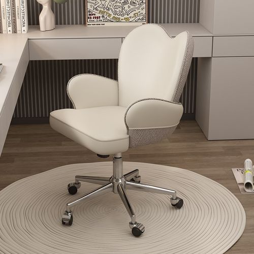 现代都市奶油风电脑椅家用舒适学习椅办公椅简约书桌椅书房靠背椅