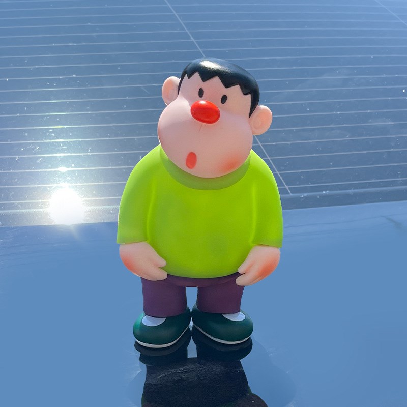 胖虎汽车中控台摆件车载装饰品车顶外尾部公仔挂件玩偶机车装饰品