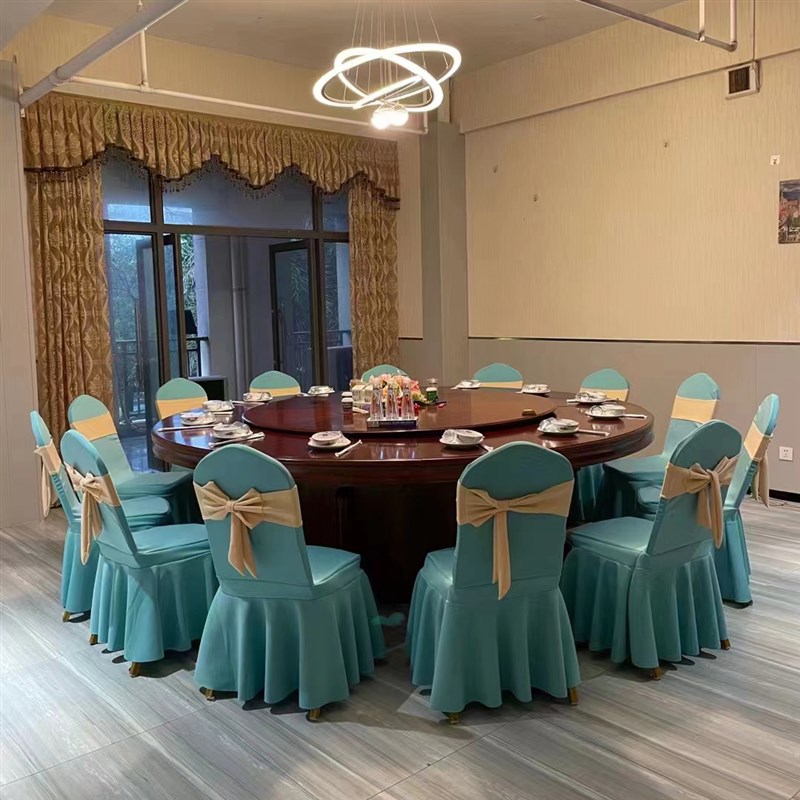 加厚空气层太阳裙椅罩婚礼酒店宴会会议庆典弹力通用蝴蝶结椅子套