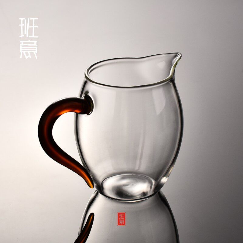 班意耐热玻璃手工公道杯茶海分茶器透明家用干净功夫茶具匀茶过滤图片