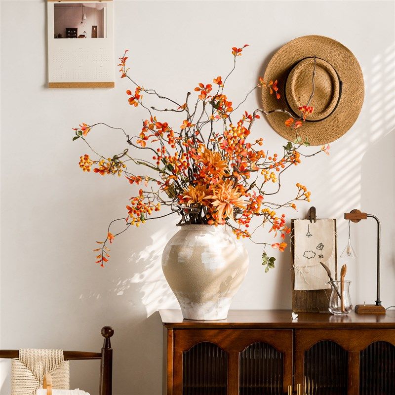 森空间仿真花高级感逼真插花装饰摆件客厅玄关高级感桌面软装摆件