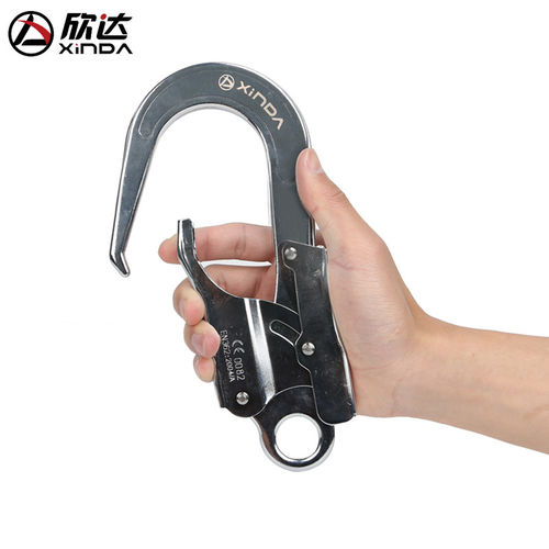 欣达高空作业安全带大钩大开口吊钩保险钩钢管挂钩防坠落保险挂扣