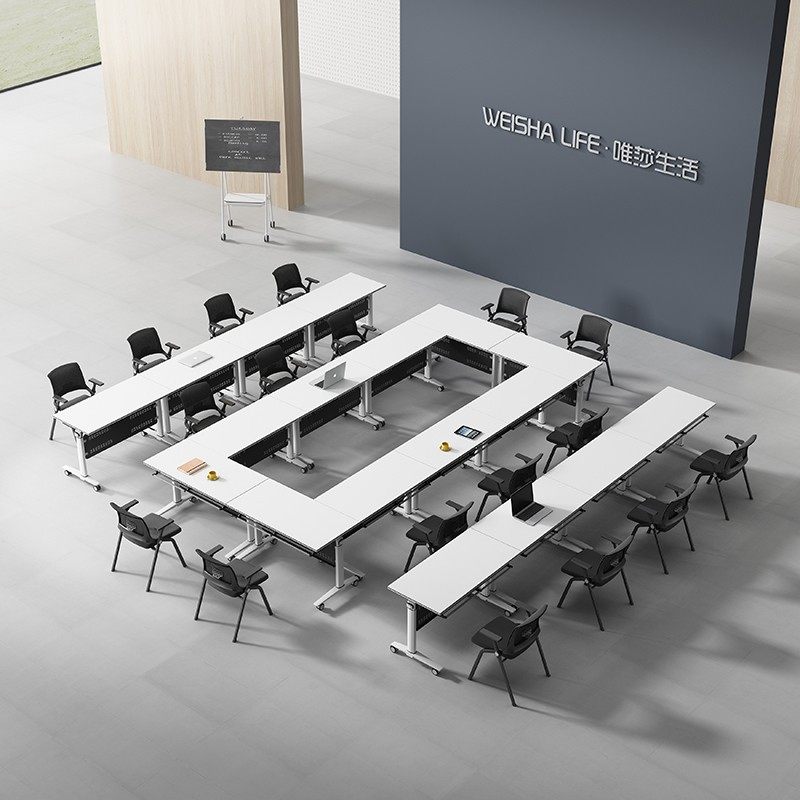 折叠会议桌培训桌可移动拼接办公桌机构会议室桌椅组合主席台条桌